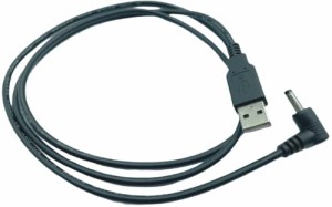 CNCTWO(コネクトツー) チャレンジタッチ タブレットなどのACアダプタの代用できる充電用USBケーブル L字型プラグ ケーブル長 1.2m