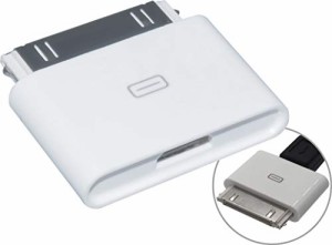 オーディオファン  Dock変換コネクタ  MicroUSB(メス)-iDock(オス) MicroUSB からiphone4へ変換コネクタ 充電器 充電アダプター MicroUSB