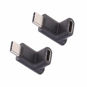 2個セットUSB Type C 変換 L字ちょつかく USB3.1 タイプc 変換アダプタ 90度 オス メス USB c コネクター 延長アダプタ