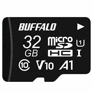 バッファロー microSD 32GB 100MB/s UHS-1 U1 microSDHC Nintendo Switch/ドライブレコーダー 対応 V10 A1 IPX7 Full HD データ復旧サー