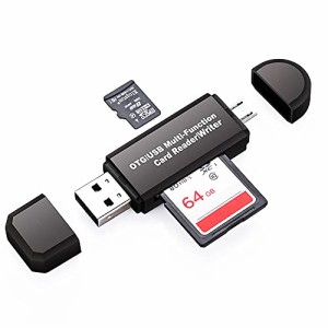 VJK SDメモリー カードリーダー USBマルチカードリーダー 多機能 OTG SD/Micro SDカード両対応Micro usb/USB接続 USB2.0端子とMicro USB