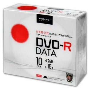 HI-DISC DVD-R データ用 16倍速 5mmSlim 10枚 TYコード TYDR47JNP10SC