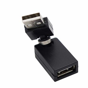 ViViSun USB2.0アダプタ360°回転可能 USBアダプタ 方向変換 USB2.0-A(オス)／USB2.0-A(メス）