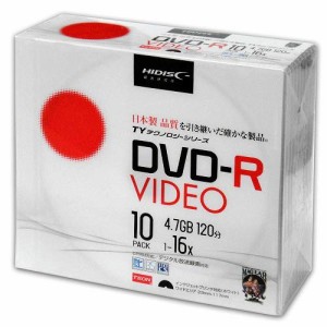 HI-DISC DVD-R 録画用 16倍速 5mmSlim 10枚 TYテクノロジー TYDR12JCP10SC