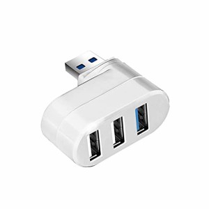 YFFSFDC USBハブ 3ポート USB3.0＋USB2.0コンボハブ バスパワー 回転可能usbハブ USBポート拡張 高速ハブ 軽量 コンパクト 携帯便利 (ホ