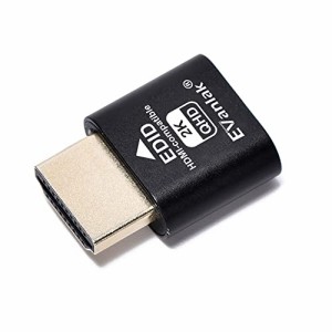 EVanlak HDMI ダミープラグ ヘッドレス ゴーストディスプレイ エミュレーター アルミニウム パソコン用 (ヘッドレス - 1920 x 1080 60Hz