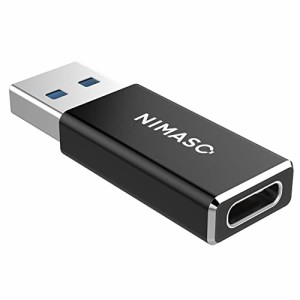 NIMASO USB Type C（メス）to USB 3.0（オス）変換アダプタ 両面USB 3.0 高速データ伝送 QC3.0 高速充電 スマホ パソコンなどに対応 usb 