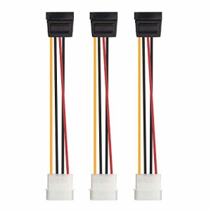 Cable Matters SATA 電源ケーブル モレックス SATA電源ケーブル Molex to SATA 4ピン 15cm 3本セット