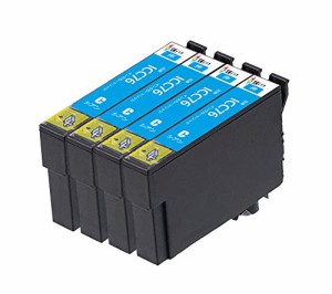 エプソン epson 互換インクカートリッジ ic76 ICC76 シアンお徳用 4個パック 対応プリンター: PX-M5040F, PX-M5041F, PX-M5080F, PX-M508