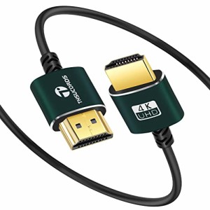 Thsucords スリムHDMIケーブル 0.3M. 薄型HDMIからHDMIコード 超柔軟&細線 HDMIワイヤー 高速 4K@60Hz 18gbps 2160p 1080p