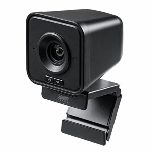 サンワダイレクト WEBカメラ 無線 ワイヤレス 200万画素 1080p マイク付き 広角 Zoom Teams対応 ウェブカメラ USB-C/USB-A対応 400-CAM10