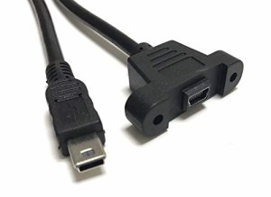 AGG ミニUSB 延長ケーブル MiniUSB オス- パネルマウント メス 50cm C12-OM30P50