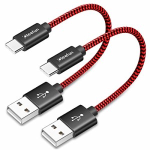 [30cm 2本] USB Type C ケーブル 短い CLEEFUN QC3.0 急速充電 タイプc ケーブル 0.3m 高速データ転送 USB-C 高耐久 断線防止 ナイロン G