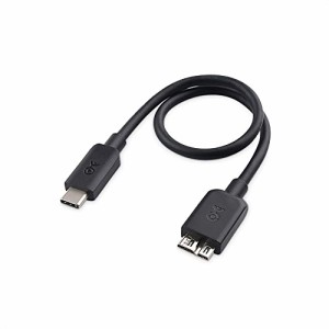 Cable Matters USB Type C Micro B 変換ケーブル 5 Gbps Micro B 9ピン 0.3m 外付けHDD USB Type C Micro USB 変換ケーブル USB C Micro 