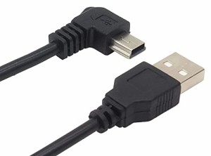 オーディオファン 5m miniUSBケーブル L字コネクタ PS3用コントローラー充電対応 L字 miniUSB オス - USB-A オス miniB L字型C PS3 デー