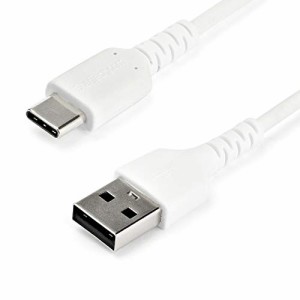 StarTech.com USB-A - USB-C ケーブル/1m/USB 2.0/急速充電・データ転送/アラミド繊維補強/オス・オス/ホワイト RUSB2AC1MW