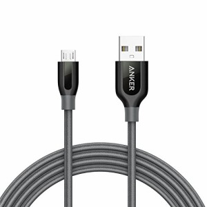 Anker PowerLine+ Micro USBケーブル2重編込の高耐久ナイロン素材 / 結束バンド付属 / 急速充電 / 高速データ通信対応 Xperia、Nexus、Ga