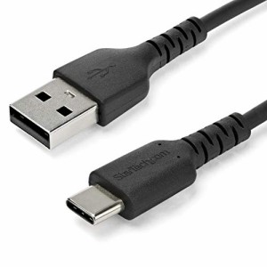 StarTech.com USB-A - USB-C ケーブル/2m/USB 2.0/急速充電・データ転送/アラミド繊維補強/オス・オス/ブラック RUSB2AC2MB