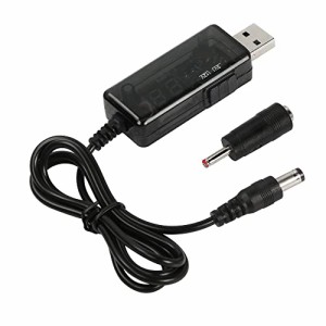 CERRXIAN USB 5Vから9V 12電圧昇圧変換器ケーブル、USB 5V 2A昇圧DC5521 9V/12V 0.8A昇圧器電源アダプタ、DC35135変換器、LEDディスプレ