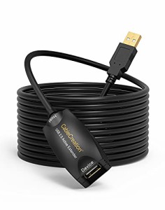 USB 2.0延長ケーブル, CableCreation （ロング5m）スーパースピード チップセット内蔵 USB 2.0 A (オス) to USB A(メス) 480Mbps高速デー