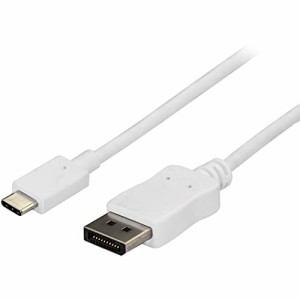 StarTech.com USB Type-C - DisplayPort変換ケーブル 1.8m 4K/60Hz ホワイト USB-C(オス) - ディスプレイポート(オス) CDP2DPMM6W