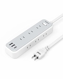 USB-C コンセント タップ TESSAN 延長コード 2m 電源タップ USB付き たこあしコンセント タップ ACコンセント 9口 USB-C 1ポート USB-A 2