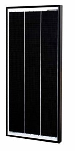 影に強い!! GWSOLAR 18W ソーラーパネル12V充電用/3並列/ 逆流防止ダイオード内蔵小型サイズ : 490x215x25 mm影に強い理由: ３列のセル列