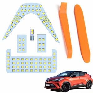 C-HR LEDルームランプ 専用設計 5点セット 室内灯 バニティ T10 ラゲッジ CHR ZYX10 NGX50 カスタムパーツ LED バルブ ライト セット 車