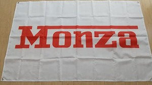 「MONZA（モンツァ）ロゴ」特大フラッグ・旗バナー約150ｃｍ×90ｃｍのビックサイズでお部屋・ガレージの装飾に最適！アメリカ雑貨・カー