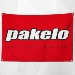 「PAKELO・オイルロゴ」特大フラッグ・旗バナー約150ｃｍ×90ｃｍのビックサイズでお部屋・ガレージの装飾に最適！アメリカ雑貨・カーレ