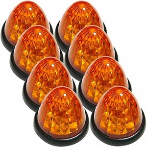 トラック用 マーカーランプ LED サイド マーカー 16LED 24V 用 汎用 8個 セット ブルー / イエロー / レッド / ホワイト / グリーン 各色