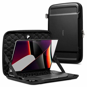 Spigen Macbook Pro 14インチ ケース 2021対応 360°耐衝撃保護 損失防止 AirTag 装着 A2442用 ノートパソコン ケース 4重保護機能 ラギ