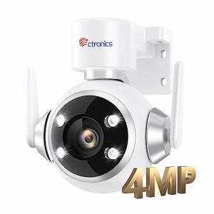 Ctronics 防犯カメラ 屋外 4MP 屋外カメラ ONVIF/NVR対応 5GWi-Fi対応 壁掛け/天井吊下げ/ポールに取付 プリキャプチャ 自動追跡 ヒュー