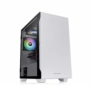 Thermaltake S100 TG Snow Edition 強化ガラス ミニタワーPCケース ホワイト スイングドアパネル採用 CA-1Q9-00S6WN-00 CS7886