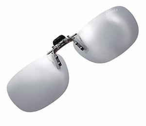 キーパー 日本製 前掛け クリップ 式 サングラス メガネの上から 紫外線カット UVカット 超軽量 跳ね上げ式 男女兼用 9324 （イエロー、