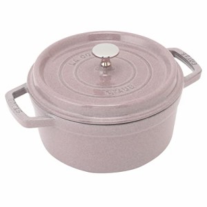 staub ストウブ 「 ピコ ココット ラウンド シフォンローズ 22cm 」 両手 鋳物 ホーロー 鍋 IH対応【シリアルナンバー付き日本正規販売品