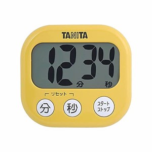 タニタ キッチン タイマー マグネット付き 大画面 100分 イエロー TD-384 MY でか見えタイマー