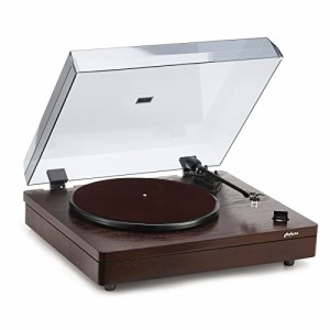 Bluetoothビニールレコードプレーヤー、2スピードターンテーブル（33、45RPM）、MMカートリッジ、内蔵スピーカー