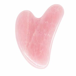 AOVIOANDY Gua Sha マッサージツール ローズクォーツ 翡翠 GuaSha フェイシャルツール Gua-Sha ストーン 首 ボディ スパ 指圧 こすり マ