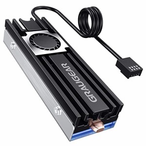 GRAUGEAR M.2 2280 SSDヒートシンク アルミニウム 20mmの高速ファン 純銅のヒートパイプ 多層のヒートシンクデッキ サーマルパッドという