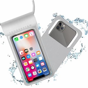 スマホ防水ケース ホルターネック 防水ケース スマホ用 IPX8防水 顔認証 最大6.5インチ対応 iPhone/Android 等多機種対応 水中撮影 お風