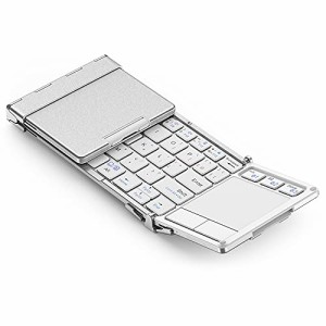 iClever キーボード 折り畳み Bluetooth ワイヤレス モバイルキーボード タッチパッド付き マルチペアリング ブルートゥース5.1 USB-C充