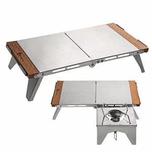 遮熱テーブル 遮熱板 エンボス加工 焚き火サイドタフテーブル シングルバーナー用 テーブル 折り畳み式 SOTO ST-310/ ST-330 イワタニ 五
