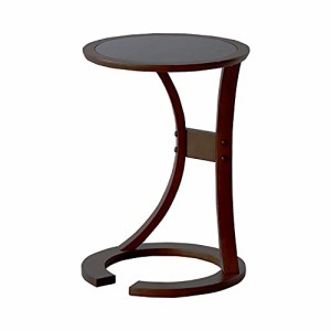 市場 サイドテーブル 丸 天然木使用 Lotus 幅40X奥40x高さ56cm ブラウン 手元まで寄せることができるデザイン ILT-3505BR