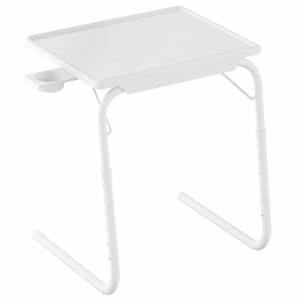 seathestars テーブル 折りたたみ 高さ調節 角度調整 昇降式 サイドテーブル カップホルダー付き コンパクト サイドテーブル ソファテー
