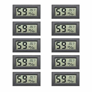 8PCS デジタル温湿度計,小型 LCD湿度計温度計,埋め込まれる湿気の温度のテスター,電池が付いている小型湿度計の屋内部屋,防水温度プロー