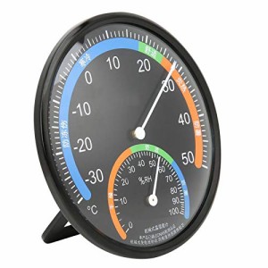 温湿度計 高耐久 湿度計 温度計 見やすい アナログ 卓上 壁掛け おしゃれ 屋内屋外温湿度計(TH101ブラック)