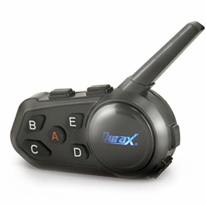 デュラックス(Durax) バイク インカム 最大通話距離1200ｍ bluetooth5.1 薄型 インターコム 最大6人同時通話 IP67 防水