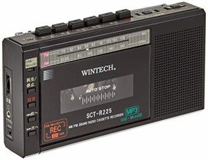 WINTECH マイクロSD/USB録音対応コンパクトラジカセ ブラック (FMワイドバンドモデル) SCT-R225K
