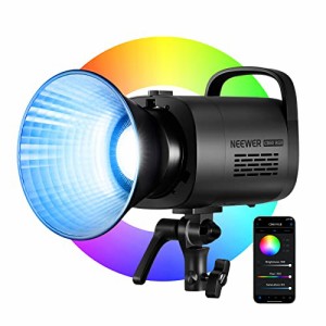 NEEWER CB60 RGB 70W LED ビデオライト 2.4G&APP制御 フルカラー COBライト 連続照明撮影ライト スタジオライト 定常光ライト 1mで18000l